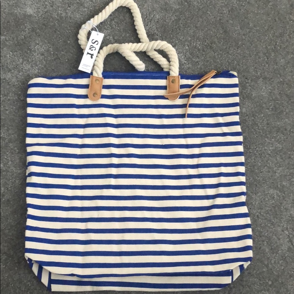 Summer & Rose Striped Tote Bag